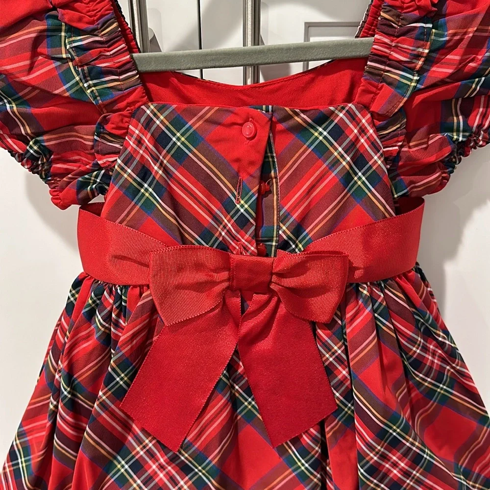 Janie & Jack Tartan Holiday/Christmas Dress - Picture 6 of 7